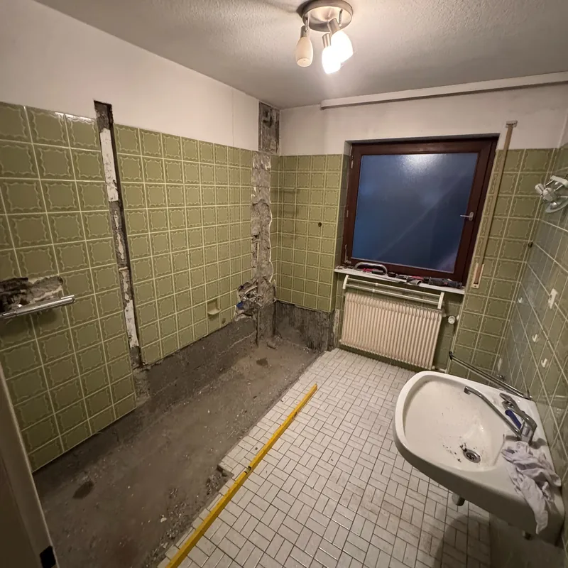 Rückbau eines alten Badezimmers
